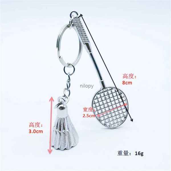 Keychains cornyards Metal Badminton Racket Keychains Vintage Mini Sports Keyring For Mull Men Mom