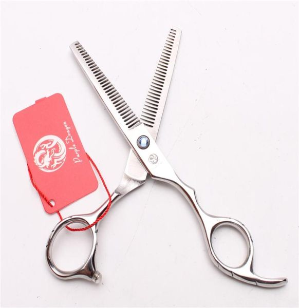 55quot 16cm Japão 440c Dragão roxo Profissional Humano Human Scissors Barbers039 Ceradores de cabeleireiro dentes laterais duplos 15 T8101230