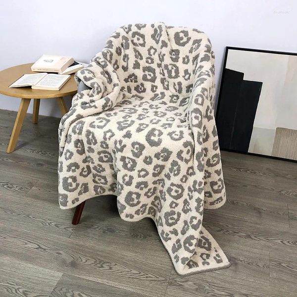 Cobertores sofá de pelúcia arremesso de leopardo com estampa de leopardo para cama flanela de inverno luxo de luxo de luxo 'capa de peles para crianças