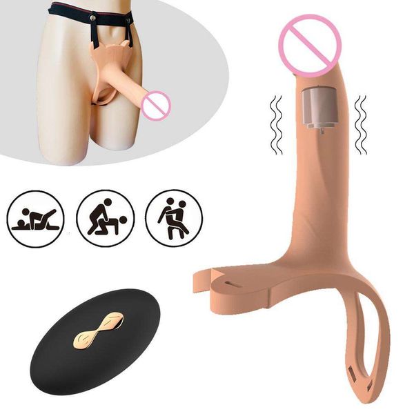 Vibrador de vibrador de sopa oco com cinto de arnês penetração dupla analfaria pênis calca