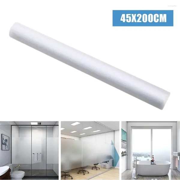 Pencere çıkartmaları 45 200cm saf buzlu cam film yarı saydam opak ofis banyo tuvalet kağıdı