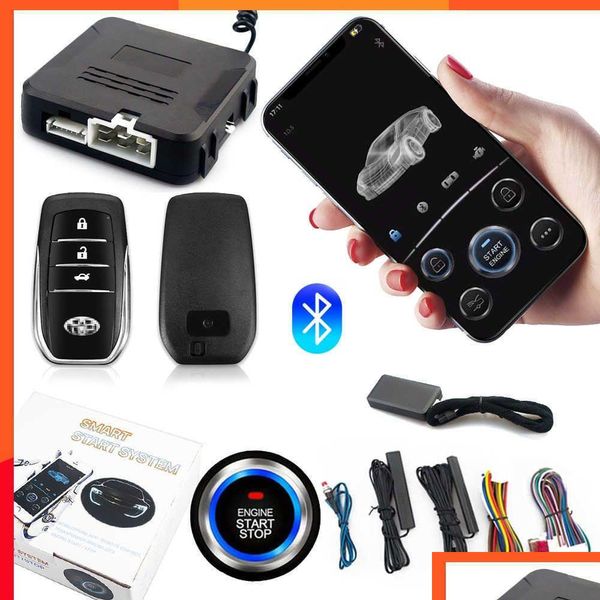 Andere automatische Elektronik New Car Remote Start Stop Kit Bluetooth Handy App Control Engine Zündung Öffnen Koffer