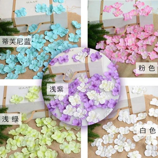 Flores decorativas 1750pcs/lote!Pétalas de flor de seda artificial Pétalas de flores de casamento hortênsias hortênsias hortensia