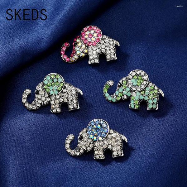 Spille Arrivo Donne uomini creativi Crystal Crystal Luxury Elephant Badges Exquisito unisex Accessori per cappotti di fascia alta