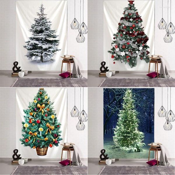 Wandteppiche anpassbares Jahr Weihnachtsbaum -Dekorationen Wandhänge Wandteppich Teppich Home Yoga Matten Bett Cover Strand Geschenk