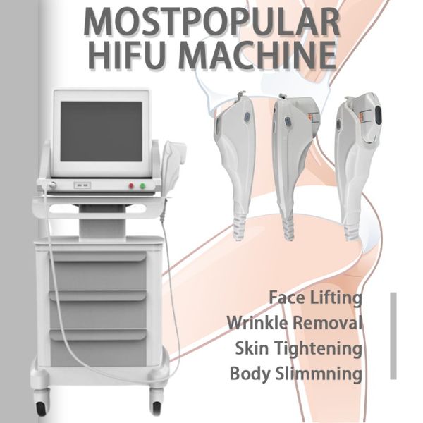 Tragbares schlankes Gerätekörper schlanker Ultraschall -Hifu für Gesicht und Körper Ultraschall Gesichtsbeauty Instrument 5 Patronen mit Hifu 10000 SHO