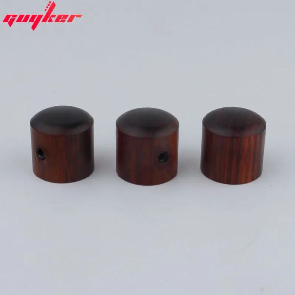 Kabel 3 PCs Guyker Rot /Schwarzbraunes Sandelholz Potentiometer Knopf Inneren Durchmesser 6 mm für Gitarrenbasszubehör