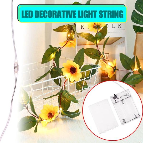 Flores decorativas margaridas de lâmpada de lâmpada artificial de lâmpada de lâmpada de bateria de bateria LED leve 8 decoração da casa Babies Breath Dried