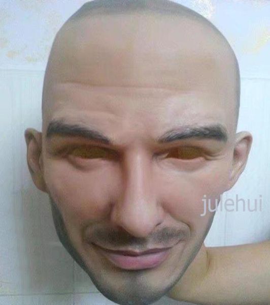 2018 ÜCRETSİZ Nakliye Sıcak Satış Cadılar Bayramı Partisi Cosplay Ünlü Adam David Yüz Maskesi Lateks Partisi Gerçek İnsan Yüz Maskesi Serin Gerçekçi Mask4155855