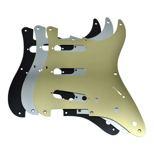 Cavi kaish 8 buche in metallo in alluminio anodizzato in stile vintage st strat sss ghitar pickguard si adatta al Fender Strat americano Fender Strat