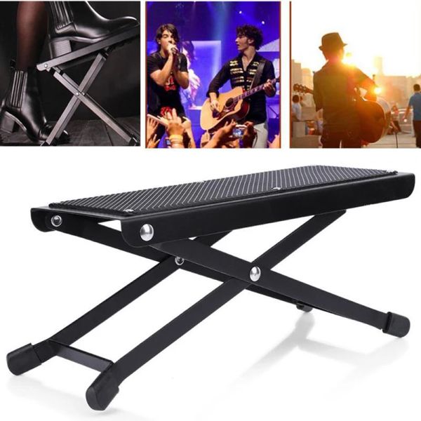 Pedal de pedal de guitarra de guitarra altura de pés de metal altura ajustável PROMEXO ANTISLIP PLAY PEDE REST STAND STAND DOLHO