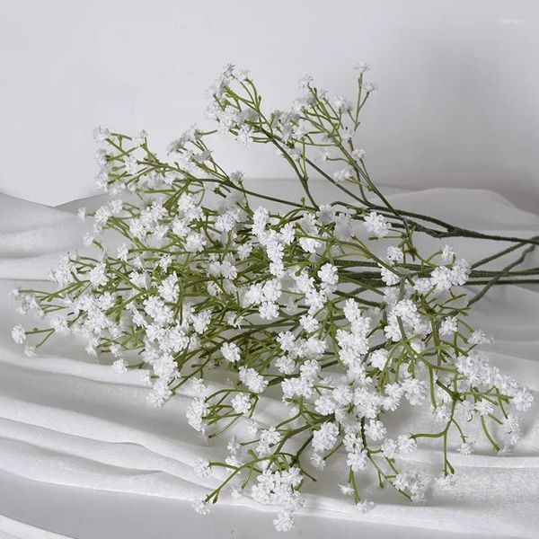 Fiori decorativi 52 cm Gypsophila Wedding artificiale Disposizione di decorazioni per bouquet fai -da -te in plastica decorazioni per la casa