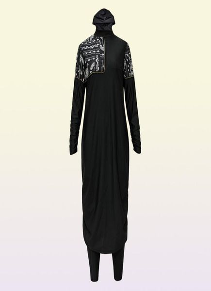 Hijabs Ankunft stilvolle muslimische Badebekleidung 3 -teilige lange Robe Schwimmanzug Muslimah Badeanzug Islamisch 2209239507908