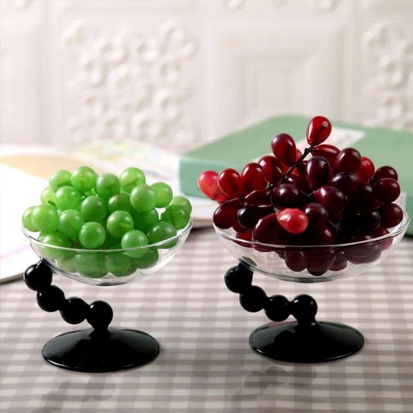 Piatti Creative Glass per perle Plate di fascia alta ristorante Irregolare Tavolo da cucina Insalata Frutta Insalata Snack Candy Snack