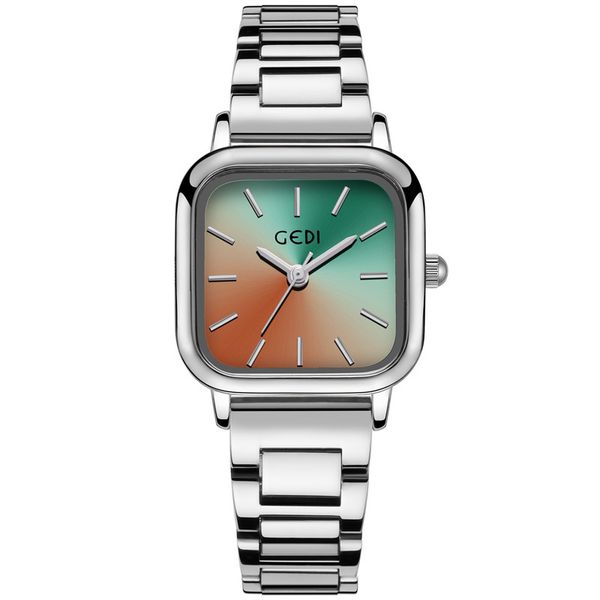 Роскошные модные пары часы для набор Quartz Watch Diamond нержавеющая сталь сапфировые кристаллические квадратные наручные часы сапфировые водонепроницаемые с коробкой