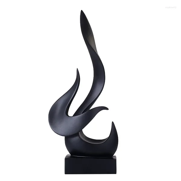 Figurine decorative Creative Fire Flame Sculpture Abstract Polyresin Life Statue Novità Accessori per abbellimenti artigianali per ufficio