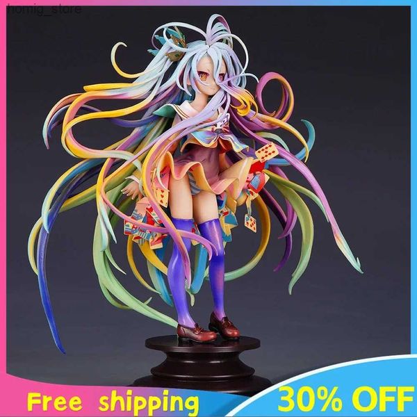 Action Toy Figures No Game No Life Anime Figura Shiro Cute Beautiful Girl Pvc Model Kawaii Ornament Doll Figura Anime Azione Gift Toy Birthday Game Game Y240415