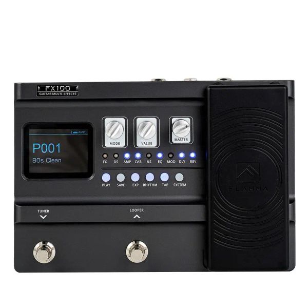 Kabel Flamma FX100 Multi -Effekt -Prozessor -Gitarrenpedal mit 151 Effekt