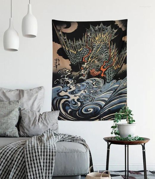 Tapestries giapponese Dragon Art - Tapestry 26x36 