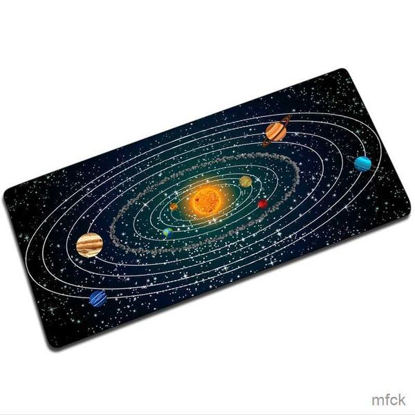 Mouse Pads Handgelenk ruht Universum Starry Sky Family Gamer Keyboard Computer Desk Pad Maus Matten Gaming Lapto Mousepad Glasschrank PC -Matten Zubehör