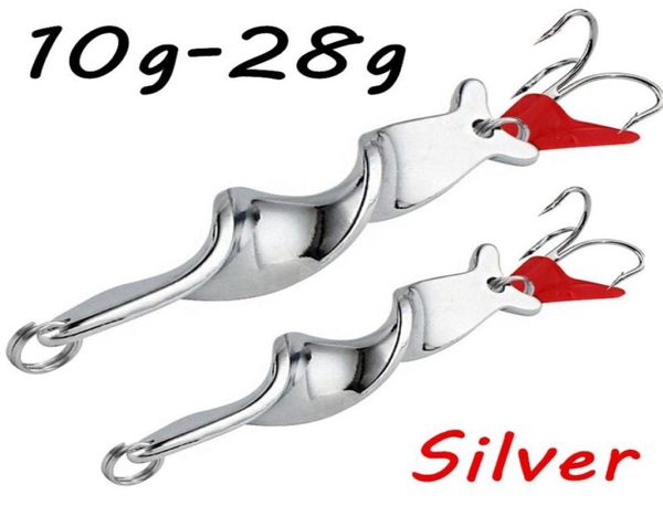 10pcs lote 4 modelos 10g28g6cm8 3cm Spinner Metal Baits Lures 6 4 gancho de pesca Pesca Tackle B7 72275D8911449