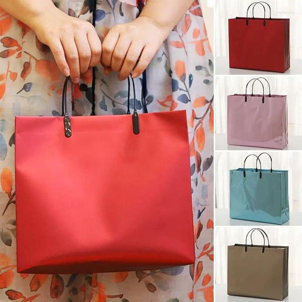 Aufbewahrungsbeutel wiederverwendbares PVC -Laser -Tasche Tasche dicke Handtasche für Frauen wasserdichte Reisen tragbare Kleidung Make -up Shopping Geschenke