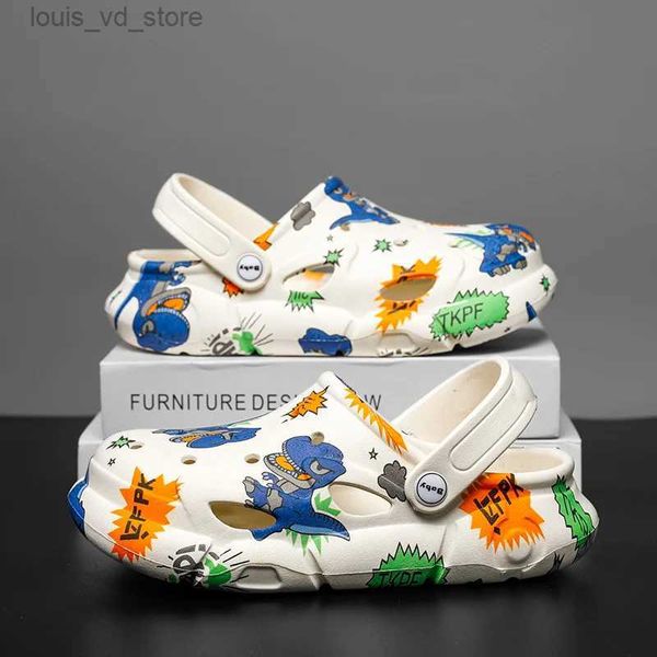 Kinder Schuhe Sandalen Modedesigner Kinder verstopfen weiche Plattform Marke Sommer Eva Pantoffeln für Mädchen kostenlos Versand T240415