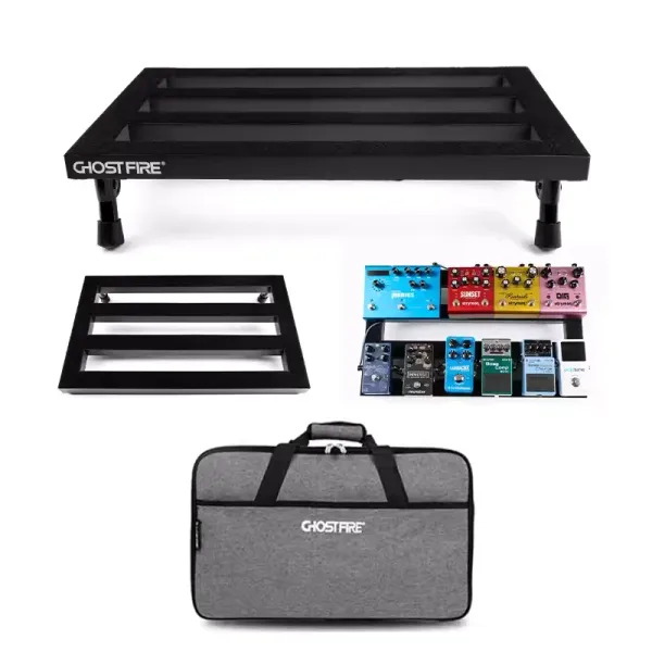 Cabos Fire Fire Fire Tamanho Diferente Liga de alumínio Super Light Portátil Pedal Pedal Board Pedalboard com bolsa de transporte