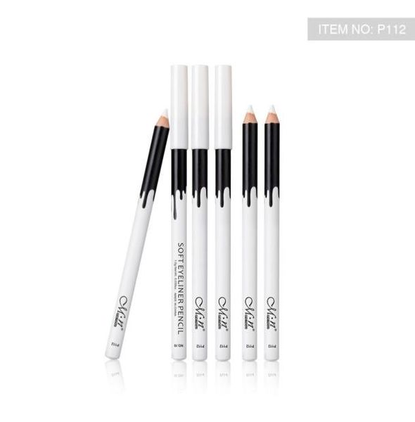 Manow P112 12 pezzi di trucco in legno setoso Legno cosmetico bianco morbido eyeliner matiplo per il trucco matita della matita 3530066