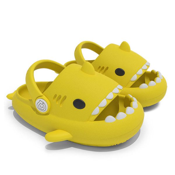 2024 kid sandals slides children slippers buckle designers fashion lovely cartoon shark External collision prevention slider free shipping shoe sandles