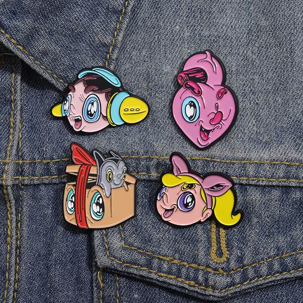 Girl Childhood Game Personagens Animais Pin Pin Pin Childe Citações de Filme Broche Broche Brilhão Com Anime Cute