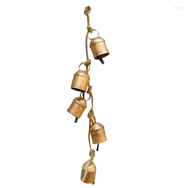 Estatuetas decorativas 1 peça Cossa vintage Harmony Cow Bells Giant Bronze Cowbell Crafts Metal Holding Christmas Decorações