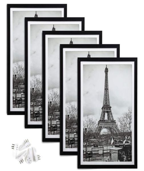 Отображение рамы картины галерея настенная монтарь PO Crafts Case Home Decoraions Black White 4 размера для CAX7428621