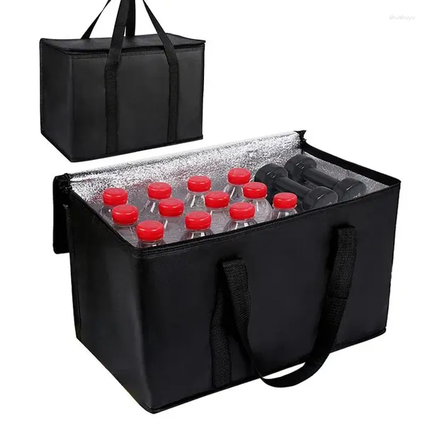 Sacos de armazenamento 65L a 70L Isolado Tote Bag Grocery Food Frufe Refeição de Big Cooler Zipper Térmica Caso Organizador de Compras Outdoor