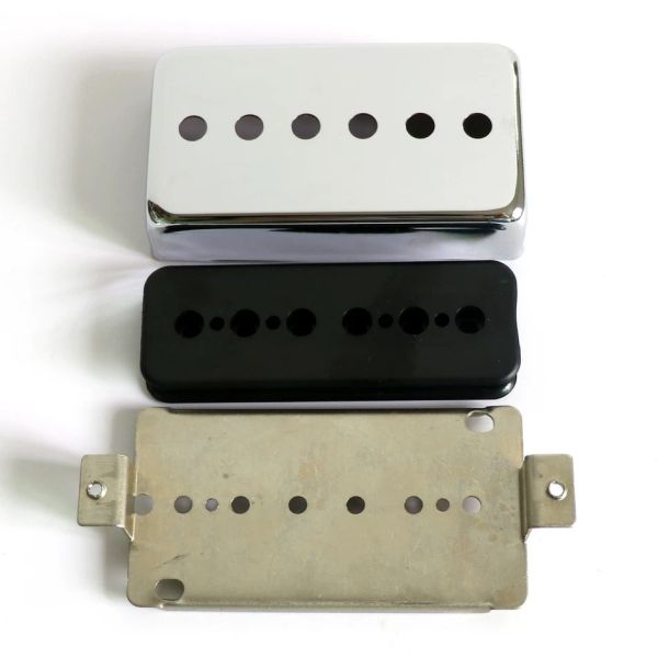 Kablolar El yapımı P90 Humbucker Boyutu Nikel Gümüş Kapak Gitar Pikap Kitleri Tek Bobin Bobin ve Nikel Yas plakası