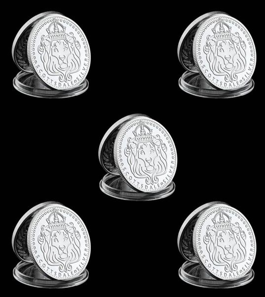 5pcs Scottsdale Mint Omnia paratus Craft 1 Troy Oz Silver Plaked Coin Collection con capsule acrilica dura9392013