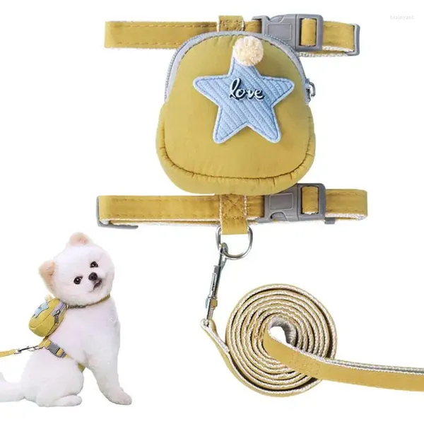 Collari per cani simpatici sacchetti da sella cani zaino con imbracatura con cinghie regolabili giubbotto decorativo per camminare quotidianamente da corsa