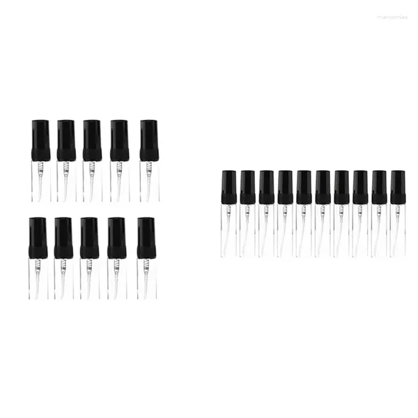 Depolama Şişeleri 20pcs Mini Taşınabilir Cam Parfüm Şişesi Seyahat Boyut Boş Sprey Şişeler (3ml 5ml)