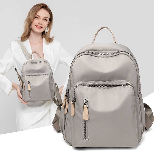 Bag Sple for Women 2024 Versione coreana zaino fresco semplice e leggero in tessuto Oxford Viaggio anti-latono