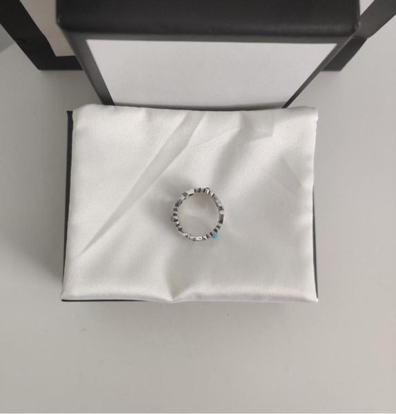 Hochwertige Silberplattenring Neutrale Blume Ben Muster Edelstein Perle Motherofpearl Ring Mode Neue Trendring Mode Schmuck2645570