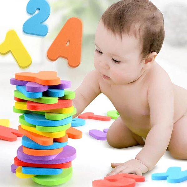 Orologi da parete 2 set Adesivi alfanumerici Baby Alphabet Education Toys Riconoscere il bambino per bambini Early Kids Educational Puzzle