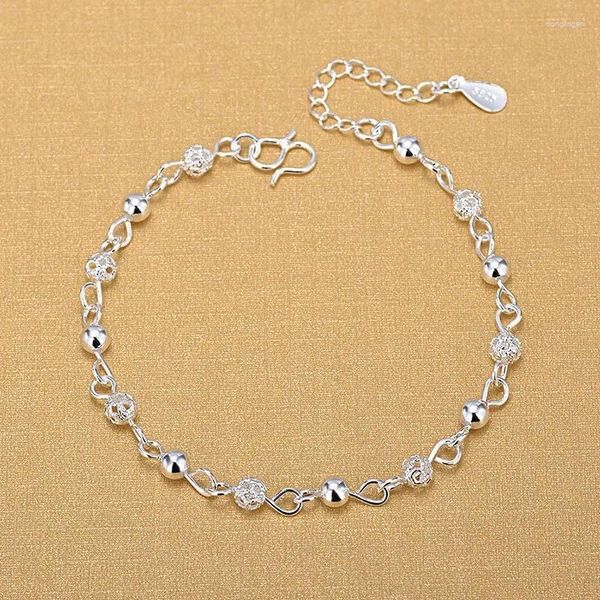 Braccialetti Charm 925 Bracciale per tallone rotondo a cavo argento per le donne Bragle di gioielleria per matrimoni SL032