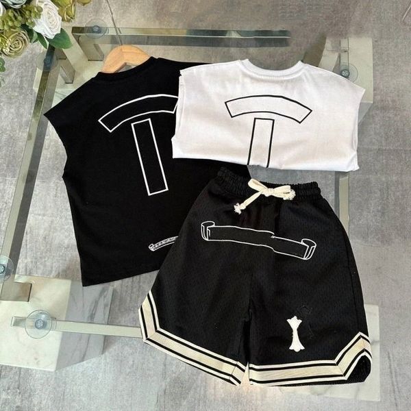 shorts de camiseta para crianças bebês conjuntos de roupas para crianças conjuntos de roupas de verão Topdler Tops infantil tracksuit garotas meninas de terno esportivo n2ga#