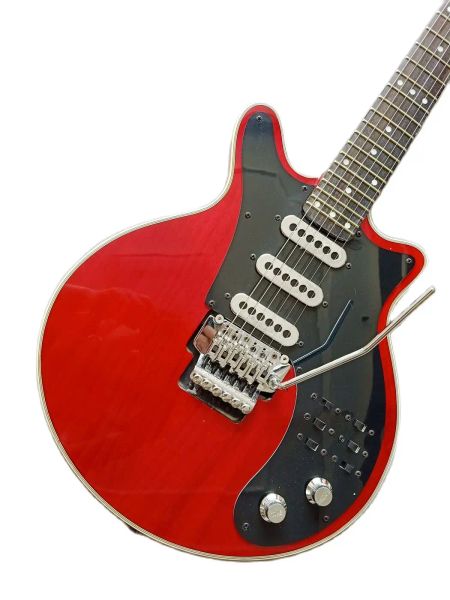 Atualização dos cabos Brian May Red Guitar Special 24 trastes 3 Burns Trisonic Pickups Floyds Tremolo Bridge