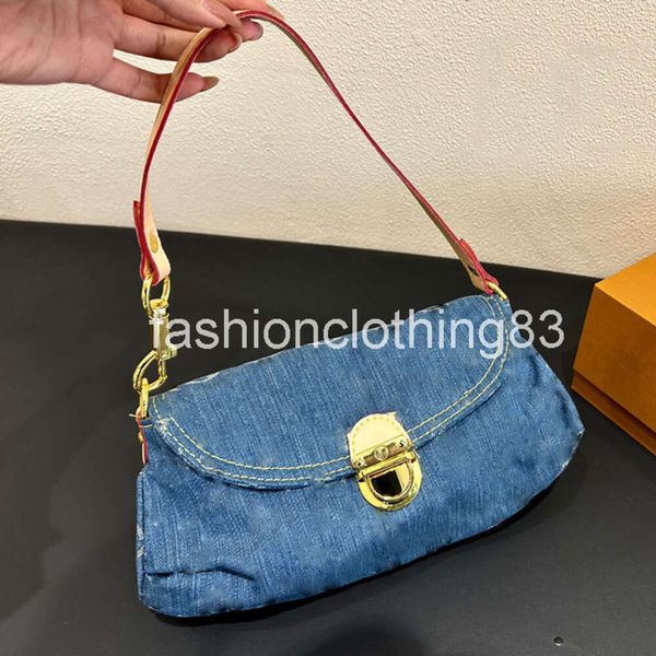 Sacchetti da sera borsa da cowboy per vecchia spalla di denim spalla vintage baguette ascarari designer di ricamo borse ho borse a messaggero boto