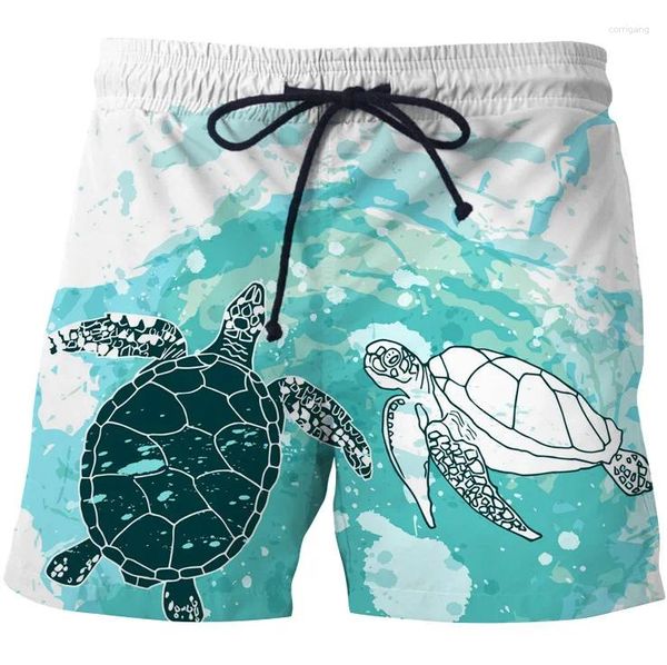 Herren -Shorts Turtle 3D Print Beach Hosen führen den Weg.Modetrend Advanced Stoffe sind komfortabel und weich