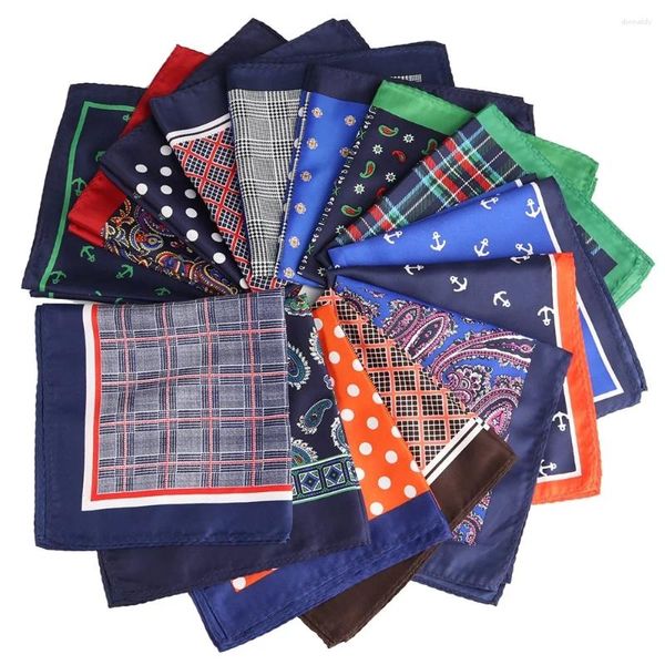 Fliegen !!33 x 33 cm Mans Paisley Plaid Schecks Taschenquadrat Hankies Brusttuch Großer Größe Taschentuch für Männeranzug Hochzeitsfeier