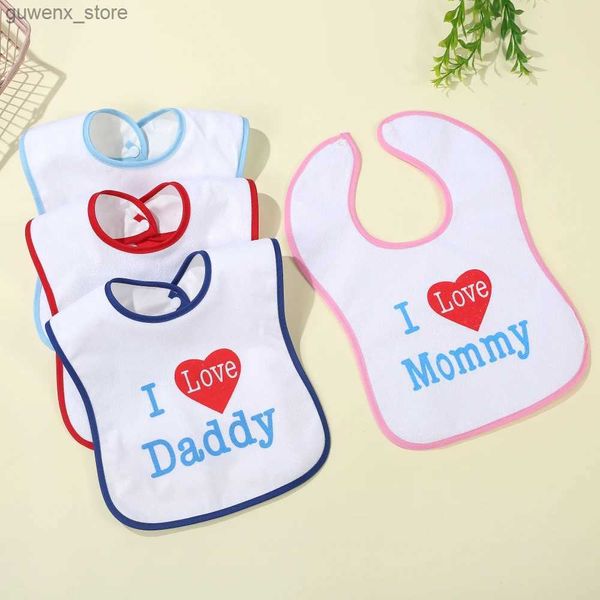 Bibs Burp Cloths Cotton Baby Footing Prool Bib Solid Print Английская буква детские нагрудники мягкая кнопка для защелки