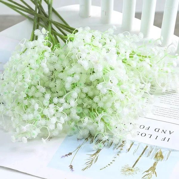 Dekorative Blumen Plastik Simulation Gypsophila Wohnzimmer TV -Schrank Dekorieren Sie falsche Blumenschlafzimmer Ornamente Schießen von Requisiten getrockneter Strauß