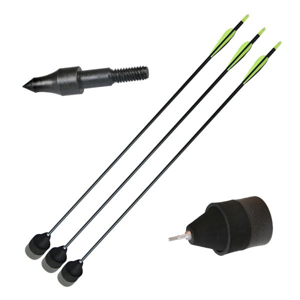 Darts 1 conjunto de fibra de fibra de fibra de arco e flechas com flechas de espuma de peças de tiroteio na flecha para acessórios esportivos ao ar livre